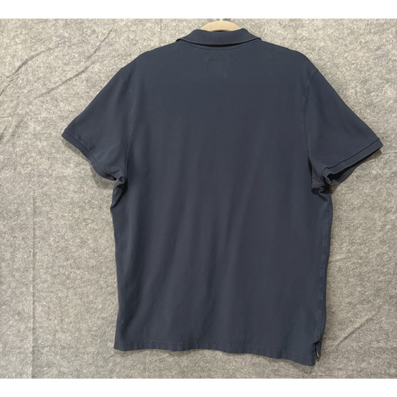 Abercrombie & Fitch Muscle Polo Shirt Mens XXL Blue Embroidered Large Moose Y2K - Picture 2 of 7